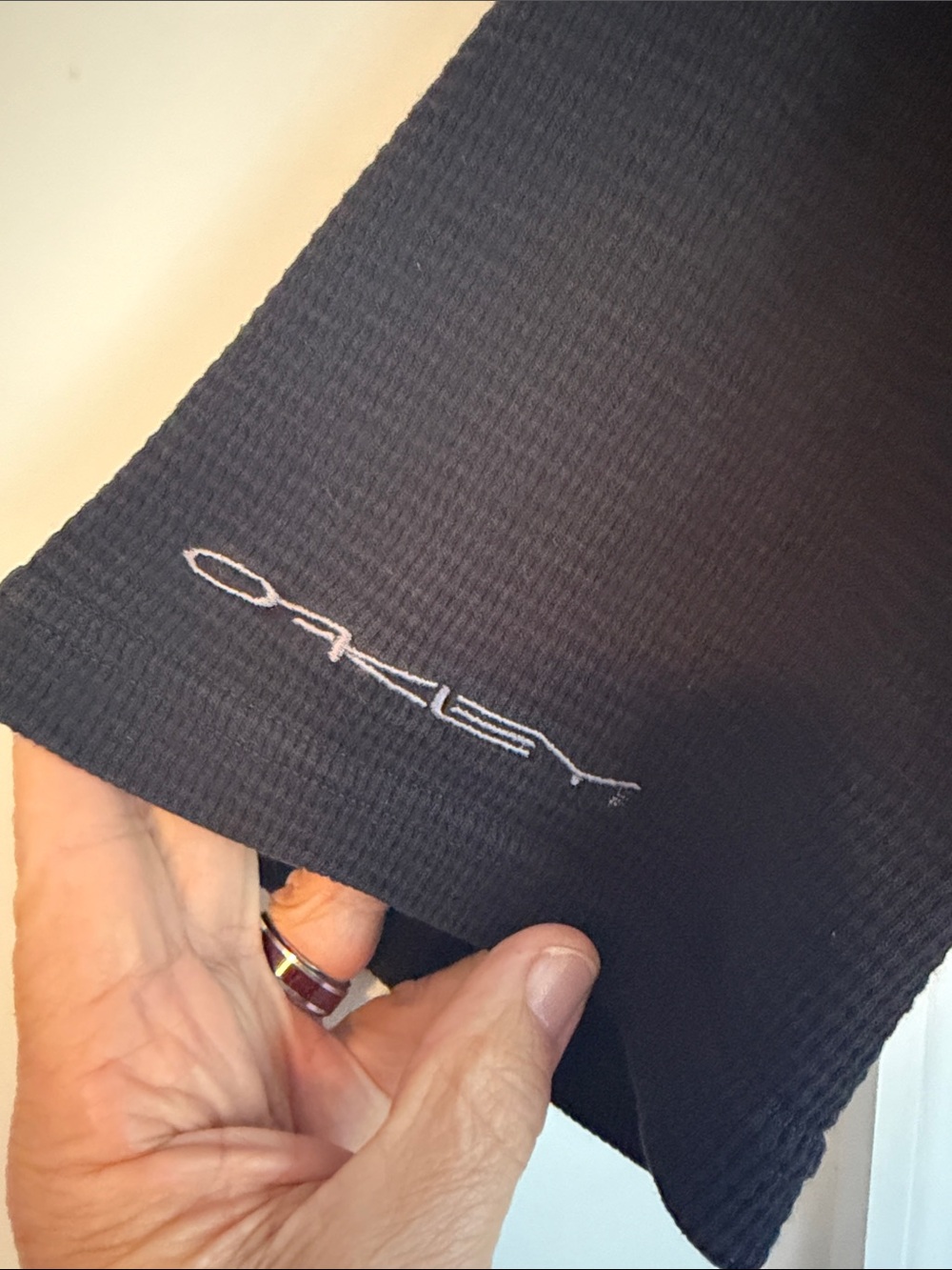 Oakley Black Polo with Gray Contrast Collar - Picture 3 of 11